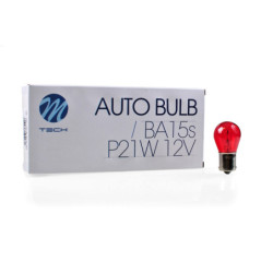 BOMBILLA M-TECH P21W S25 12V 21W BA15S RED