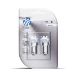 WHITE LED BULBS 12V G18 R5W/R10W/BA15S/1156