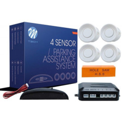 4-SENSOR PARKING ASSIST SYSTEM 4X 21,5MM  - WHITE DISPALY