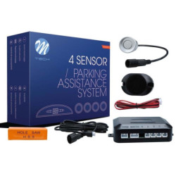 4-SENSOR PARKING ASSIST SYSTEM 4X 21,5MM  - SILVER CONNECTORS