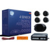 4-SENSOR PARKING ASSIST SYSTEM 4X 18MM - BLACK BUZZER