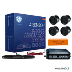 PARKING SENSOR KIT (PDC) 4X 22MM - BLACK DISPLAY SLIM