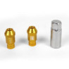 OMP Speed set 20 tuercas M12x1.25 llave 19 L: 40mm amarillo alu.7075