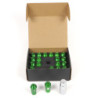 OMP Speed set 20 tuercas M12x1.25 llave 19 L: 40mm verde alu.7075