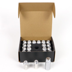 OMP Speed set 20 tuercas M12x1.25 llave 19 L: 40mm plata alu.7075