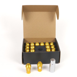 OMP Speed set 20 tuercas M12x1.5 llave 19 L: 40mm amarillo alu.7075