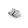 SET DE 2 COLAS REMUS DE 102MM CORTE RECTO Y ANGULADO CROMO