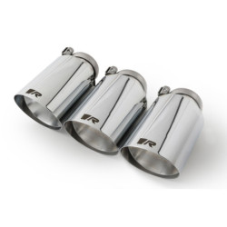 SET DE 3 COLAS REMUS DE 102MM CORTE RECTO Y ANGULADO CROMO