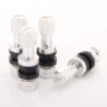 SET VALVULAS ALUMINIO V2 - SILVER + LOGO