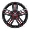 RIM RONAL R57 MCR 7.5X17 ET38 100X5 66.8 BLACK-RED