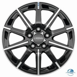 LLANTA RONAL R60-blue 6.5X16 ET40 110X5 65 JETBLACK-FRONTKOPIERT