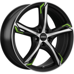 LLANTA RONAL R62 Green 7.5X17 ET33 110X5 65 JETBLACK-MATT-FRONTKOPIERT