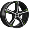 LLANTA RONAL R62 Green 7.5X17 ET33 110X5 65 JETBLACK-MATT-FRONTKOPIERT