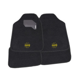 Set 4 piezas alfombras MOMO 012 arrow negro/amarillo