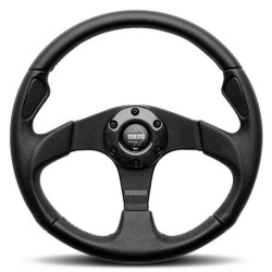 VOLANTE MOMO JET D35 350 CUERO NEGRO.