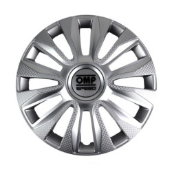 Tapacubos OMP SPEED plata/carbono 13 pulgadas x4 | OCC Sport