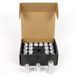 OMP Speed set 20 tuercas M14x1.25 llave 19 L: 40mm plata alu.7075