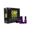 OMP Speed set 20 tornillos M14x1.25 llave 17/19 L: 27mm morado DIN 10.9