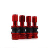 OMP SPEED SET OF 4 ALUMINUM WHEEL VALVES, RED COLOR, TYRE VALVES