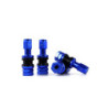OMP SPEED SET OF 4 ALUMINUM WHEEL VALVES, BLUE, TIRE VALVES