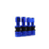 OMP SPEED SET OF 4 ALUMINUM WHEEL VALVES, BLUE, TIRE VALVES