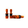 OMP SPEED SET OF 4 ALUMINUM WHEEL VALVES, ORANGE COLOR, TYRE VALVES