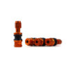 OMP SPEED SET OF 4 ALUMINUM WHEEL VALVES, ORANGE COLOR, TYRE VALVES