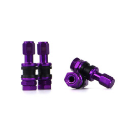 OMP SPEED SET OF 4 ALUMINUM WHEEL VALVES, VIOLET COLOR, TYRE VALVES