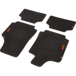 Alfombra de coche CM570 4tlg Negro/Rojo
