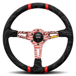 Volante MOMO Ultra 350 mm negro y rojo MOMVULTRARED350R
