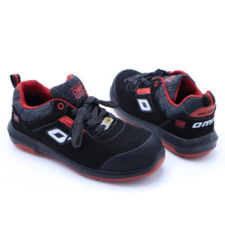 Zapatillas trabajo seguridad S3 T.48 negro/rojo OMP Meccanica