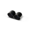 SET DE 2 COLAS REMUS 115MM(CORTA) CORTE RECTO ANGULADO CROMO NEGRO