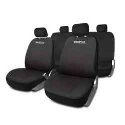 JUEGO FUNDAS CORSA NEGRA/ROJA