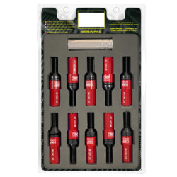 OMP Speed set 20 tornillos M12x1.25 llave 17-19 L: 28mm rojo alu.7075 + DIN 12.9