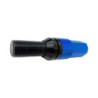 OMP Speed set 20 black wheel bolts M12x1.25 H:17-19 L: 28mm with blue shell of alu.7075+DIN 12.9