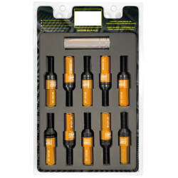 OMP Speed set 20 tornillos M12x1.25 llave 17-19 L: 28mm naranja alu.7075 + DIN 12.9