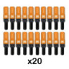 OMP Speed set 20 tornillos M12x1.25 llave 17-19 L: 28mm naranja alu.7075 + DIN 12.9