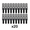 OMP Speed set 20 tornillos M12x1.25 llave 17-19 L: 28mm plata alu.7075 + DIN 12.9
