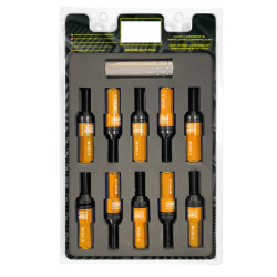 OMP Speed set 20 tornillos M12x1.5 llave 17-19 L: 28mm naranja alu.7075 + DIN 12.9