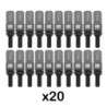 OMP Speed set 20 tornillos M12x1.5 llave 17-19 L: 28mm plata alu.7075 + DIN 12.9