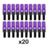 OMP Speed set 20 black wheel bolts M14x1.25 H:17-19 L: 28mm with purple shell of alu.7075+DIN 12.9