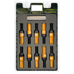 OMP Speed set 20 tornillos M14x1.25 llave 17-19 L: 28mm naranja alu.7075 + DIN 12.9