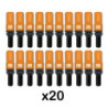 OMP Speed set 20 tornillos M14x1.25 llave 17-19 L: 28mm naranja alu.7075 + DIN 12.9