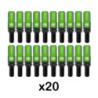 OMP Speed set 20 tornillos M14x1.25 llave 17-19 L: 28mm verde alu.7075 + DIN 12.9