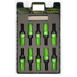 OMP Speed set 20 tornillos M14x1.5 llave 17-19 L: 28mm verde alu.7075 + DIN 12.9