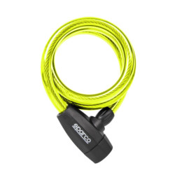 CERRADURA DE CABLE EN ESPIRAL 12X1200 MM AMARILLO