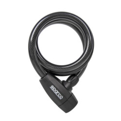 CERRADURA DE CABLE EN ESPIRAL 12X1200 MM NEGRO