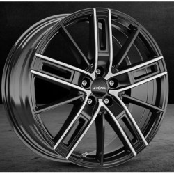 LLANTA RONAL R67 8.0X19 ET55 5X108 JETBLACK-FRENTE PULIDO