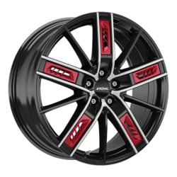 LLANTA RONAL R67 Red Right 8.0X18 ET50 5X114,3 JETBLACK-FRENTE PULIDO