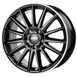 LLANTA CMS 8x20 ET33 5x112 66.5 BORDE NEGRO DIAMANTE BRILLANTE